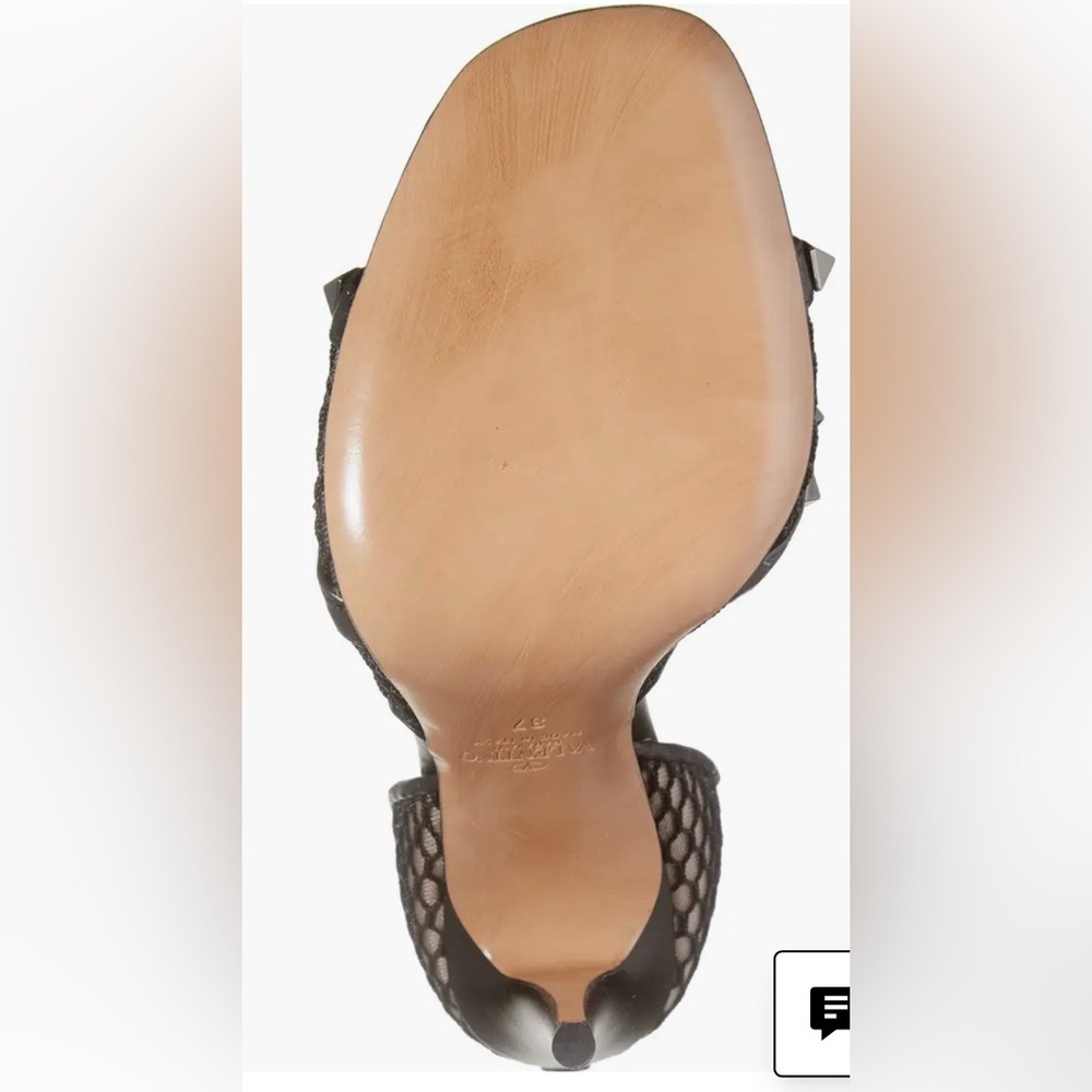 Valentino Garavani Black Mesh Studded Heels - Picture 6 of 15